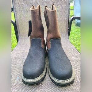 Mens NWT Wolverine WATERPROOF Brown Leather Work Boots Size 8